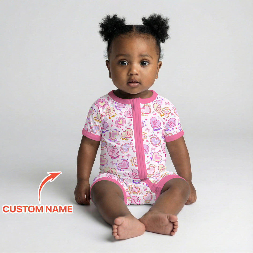 God Says I Am Sweet Heart Matching Mommy & Baby Shorty Zippy