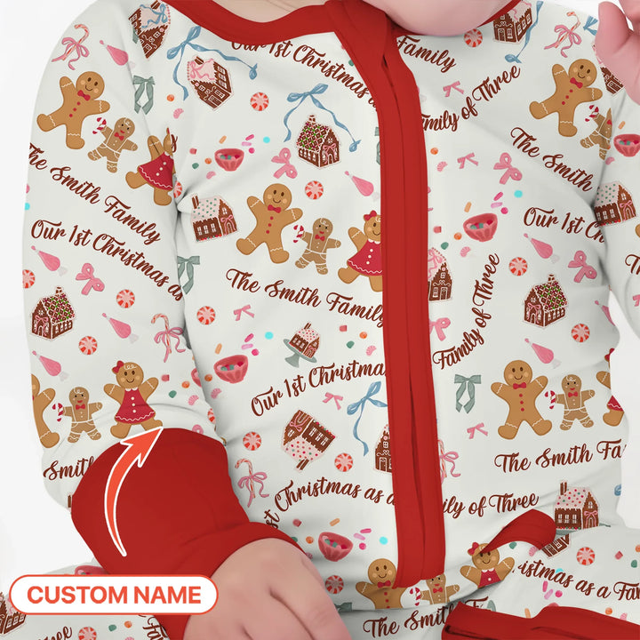 Custom Name Family Gingerbread Convertible Zippy
