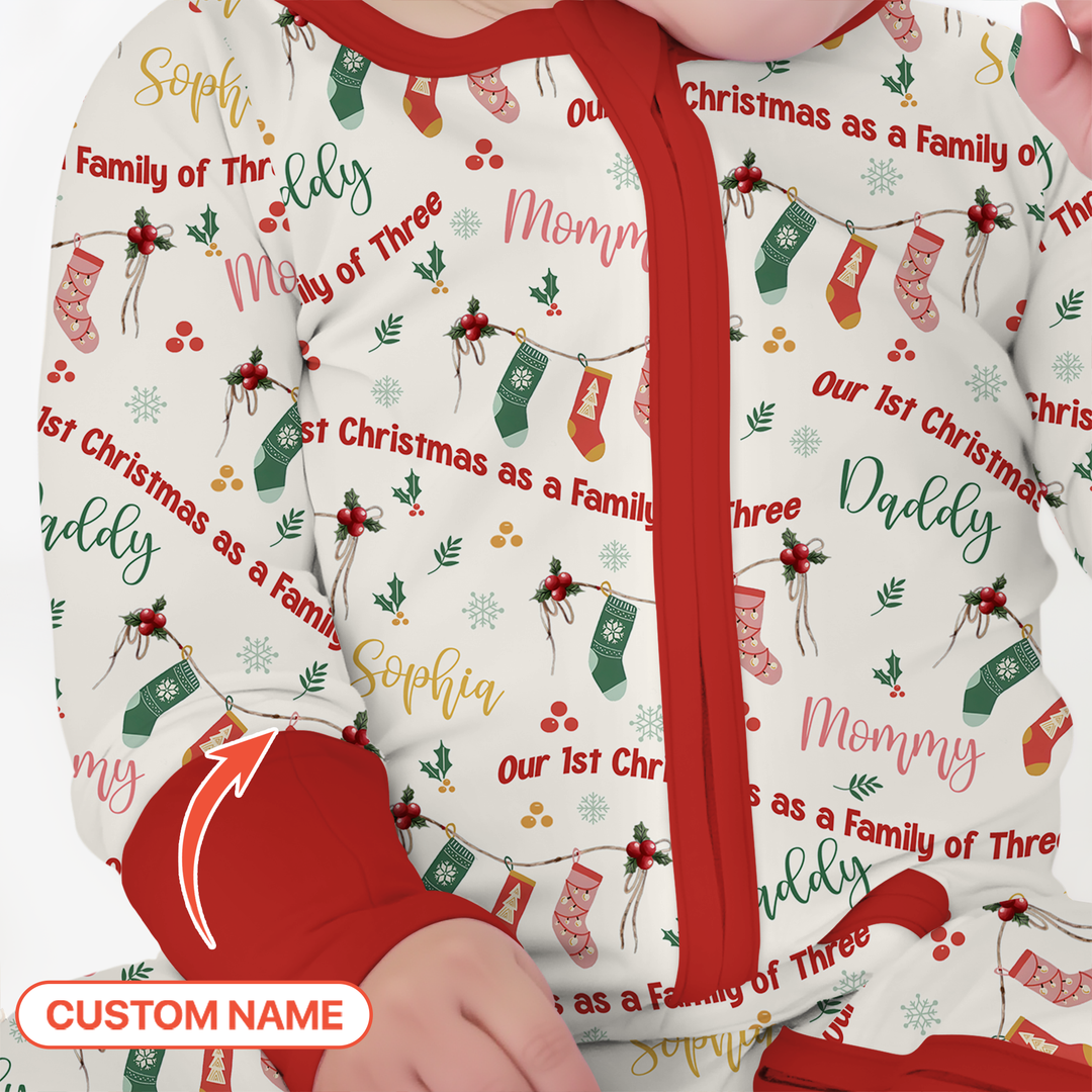 Custom Name Family Christmas Stockings Convertible Zippy