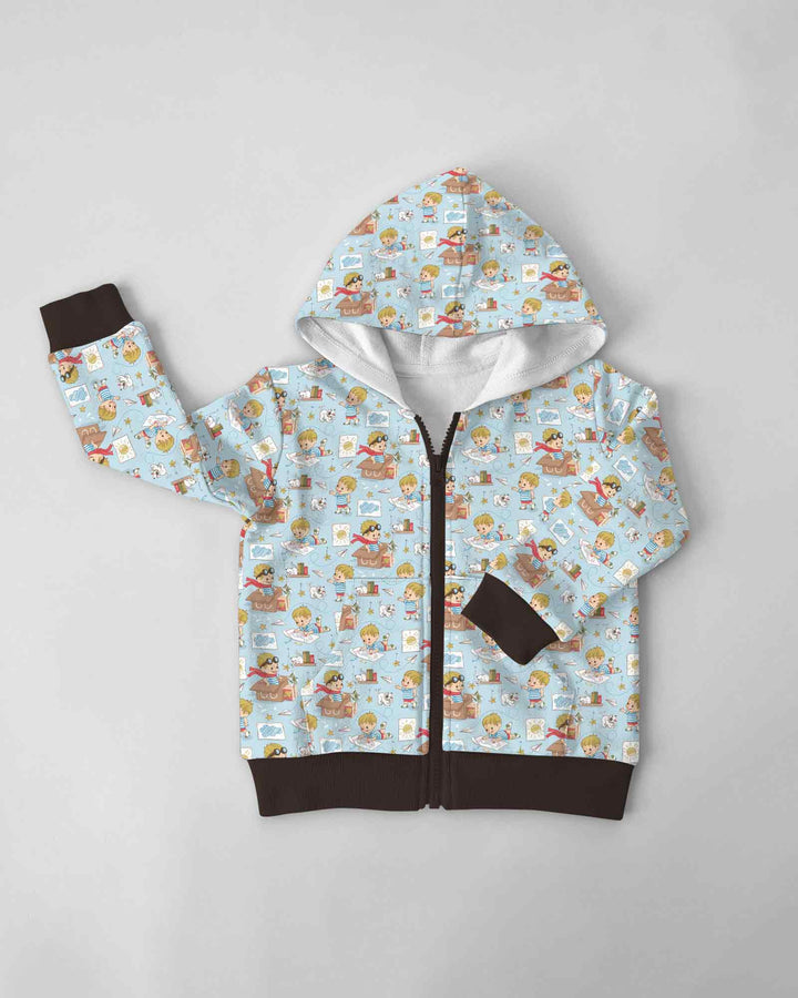 Tiny Explorer Tales Bamboo Zip Hoodie
