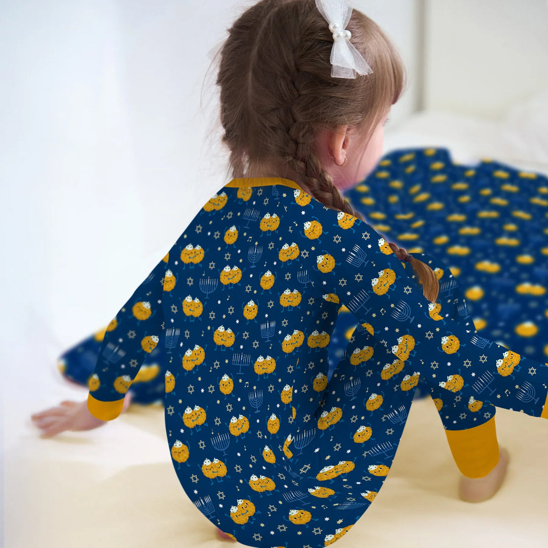 Hanukkah Latke Family Matching Convertible Zippy