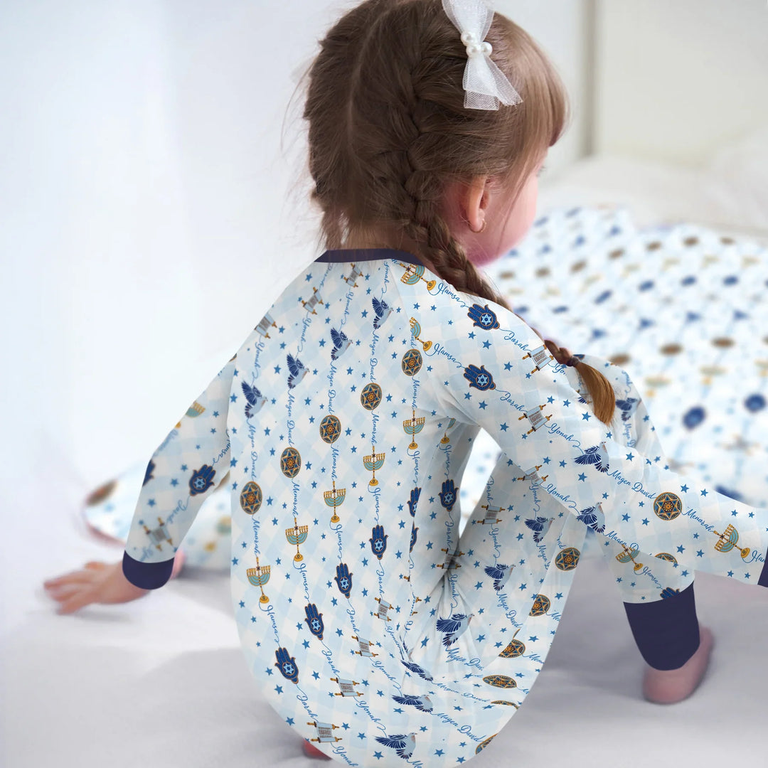 Hanukkah Festival Matching Family Convertible Zippy