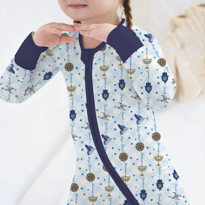 Hanukkah Festival Matching Family Convertible Zippy