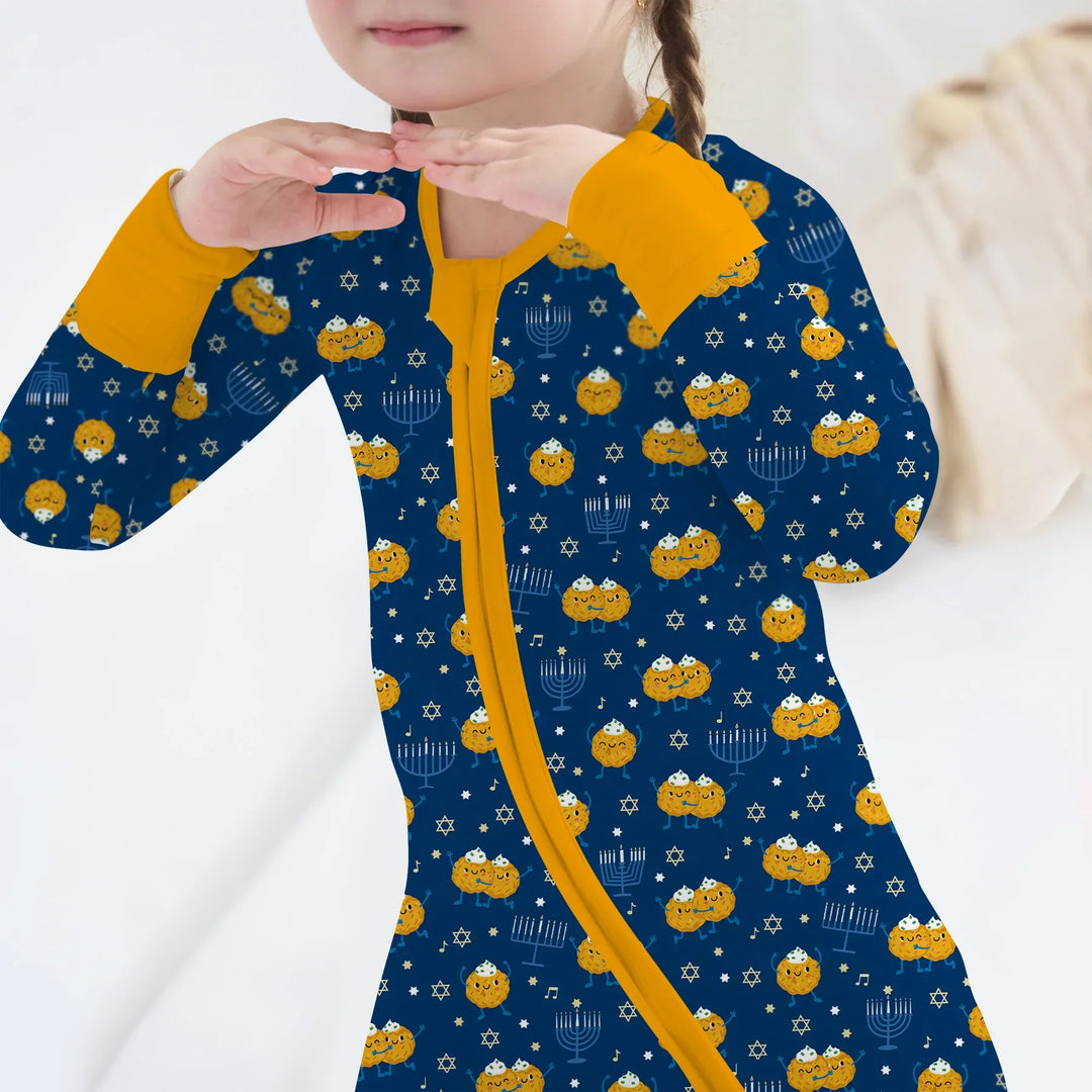 Hanukkah Latke Family Matching Convertible Zippy
