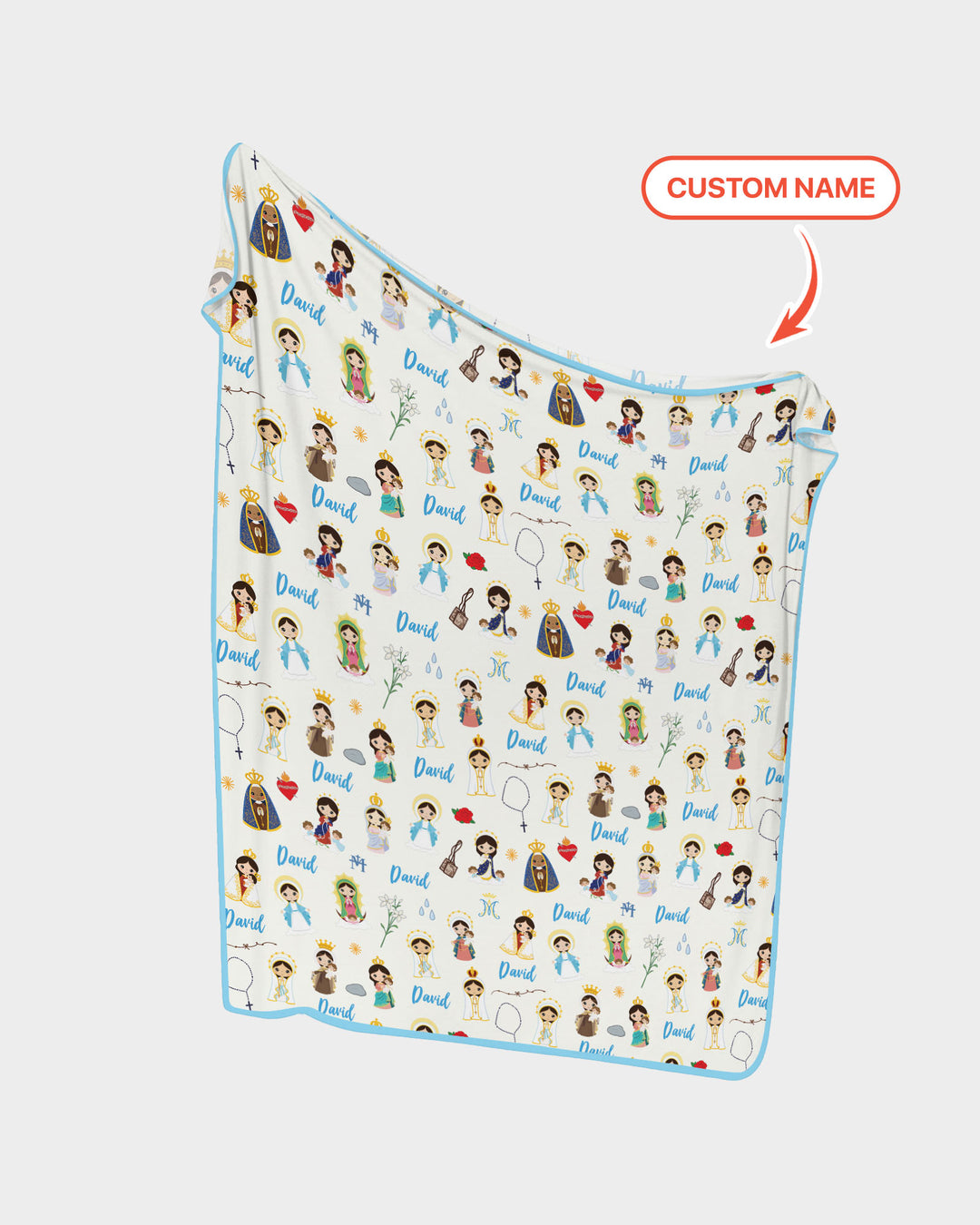 Custom Name Mother Mary Blanket