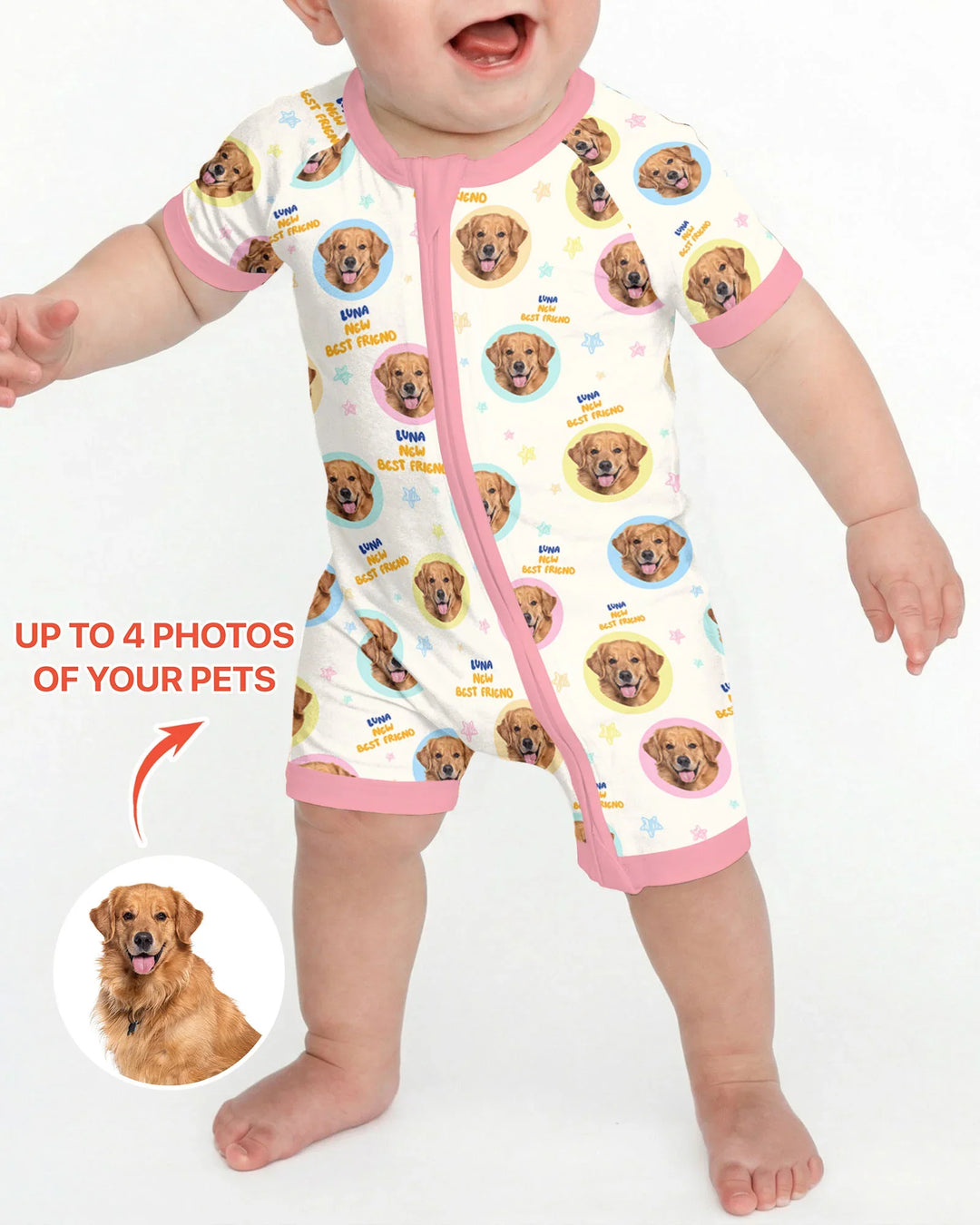 New Best Friend Custom Name And Pet Photos Shorty Zippy