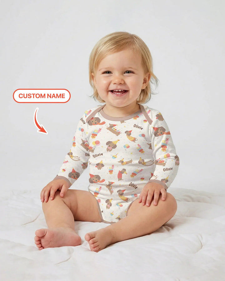 Gerippte Babykleidung mit individuellem Foto - Weich &amp; Skizzenhaft