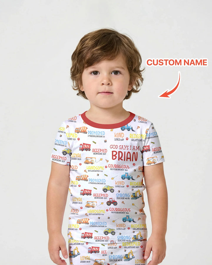 Zweiteiliges Pyjama-Set mit kurzen Ärmeln und Shorts im Sommer-Design