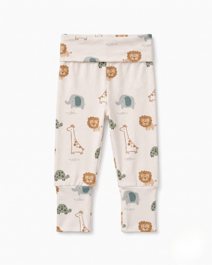 Little Safari Friends Bamboo Fold Over Legging