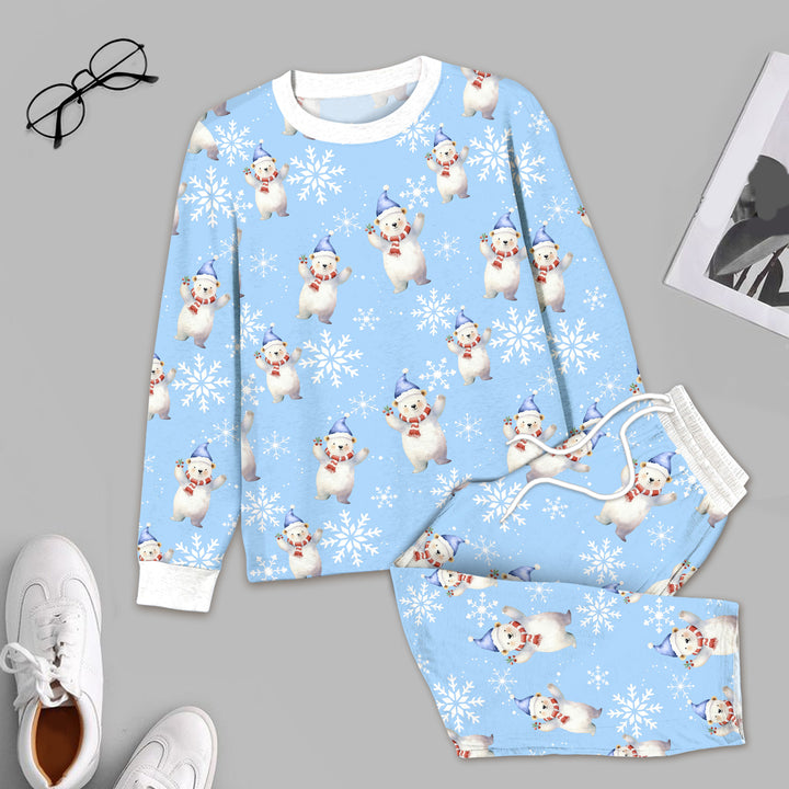 Bamboo Snowflakes and Polar Bears Outfit for Men – Cool and Comfortable