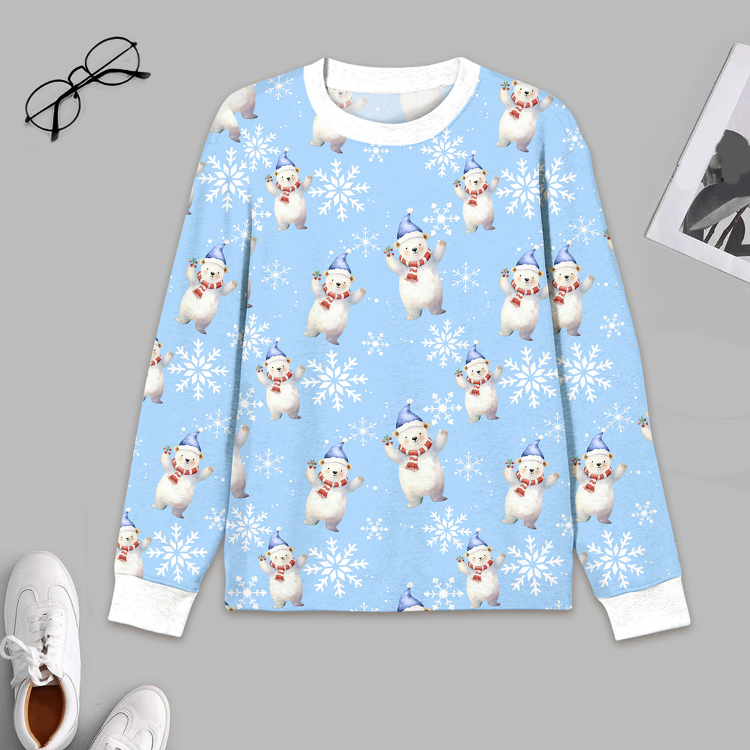 Bamboo Snowflakes and Polar Bears Outfit for Men – Cool and Comfortable