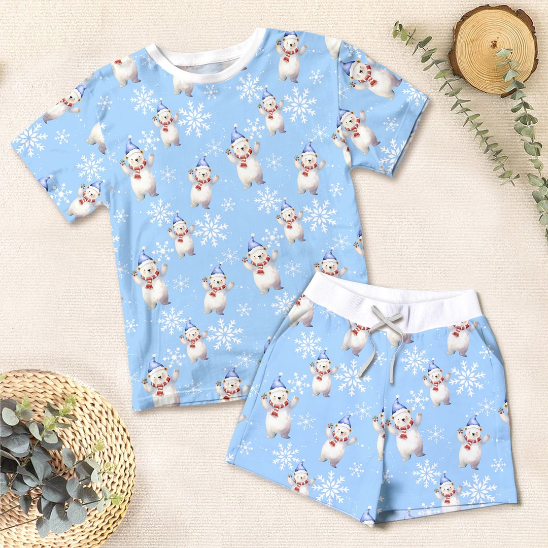 Bamboo Snowflakes and Polar Bears Outfit for Kids – Warm and Playful