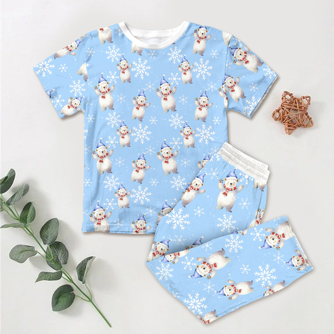 Bamboo Snowflakes and Polar Bears Outfit for Kids – Warm and Playful