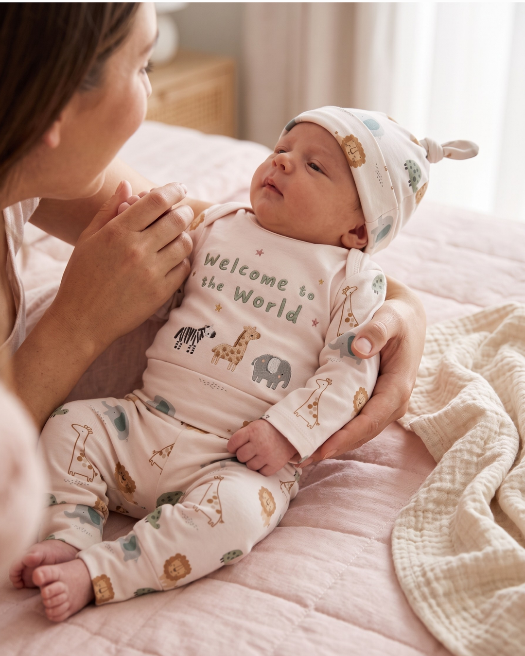 Little Safari Friends Bamboo Fold Over Legging