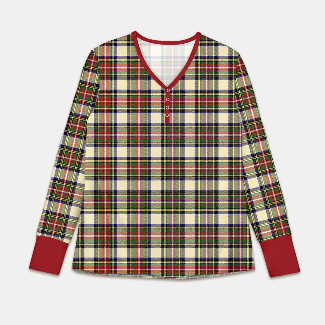 Cozy Evergreen Plaid Women Pajama Set