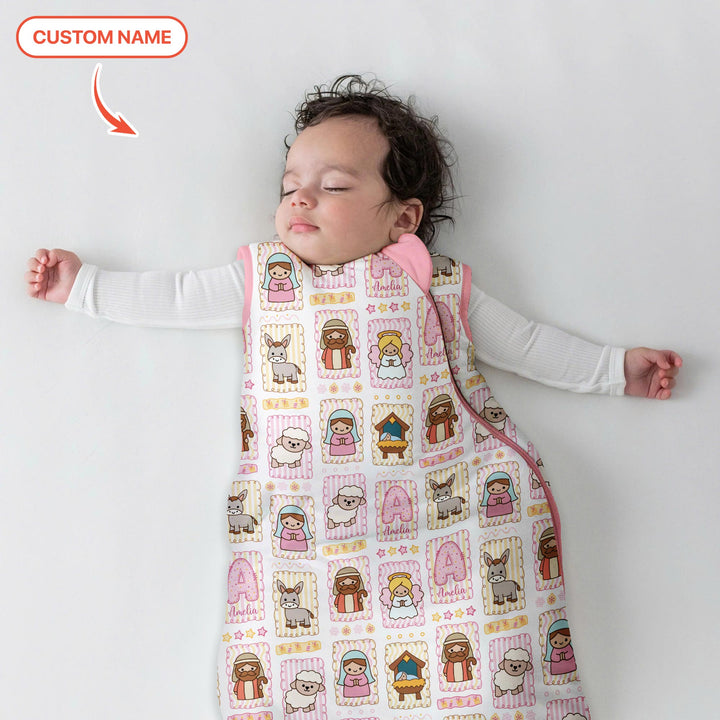 Custom Name Christmas Nativity Sleep Bag