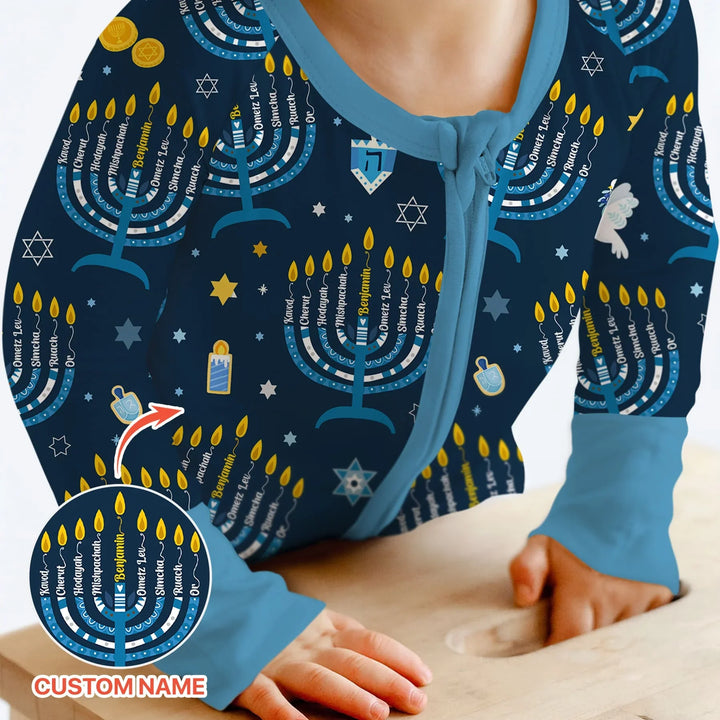 Hanukkah Custom Name Convertible Zippy
