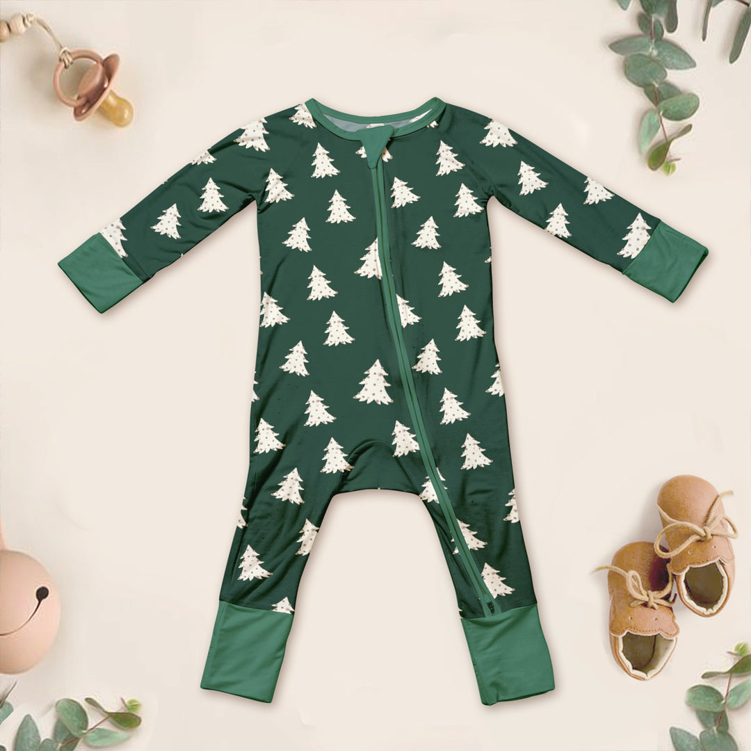 Bamboo Christmas Trees Outfit for Baby – Soft and Festive