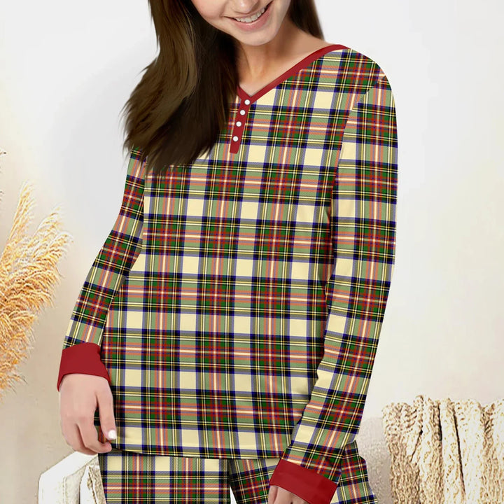 Cozy Evergreen Plaid Women Pajama Set