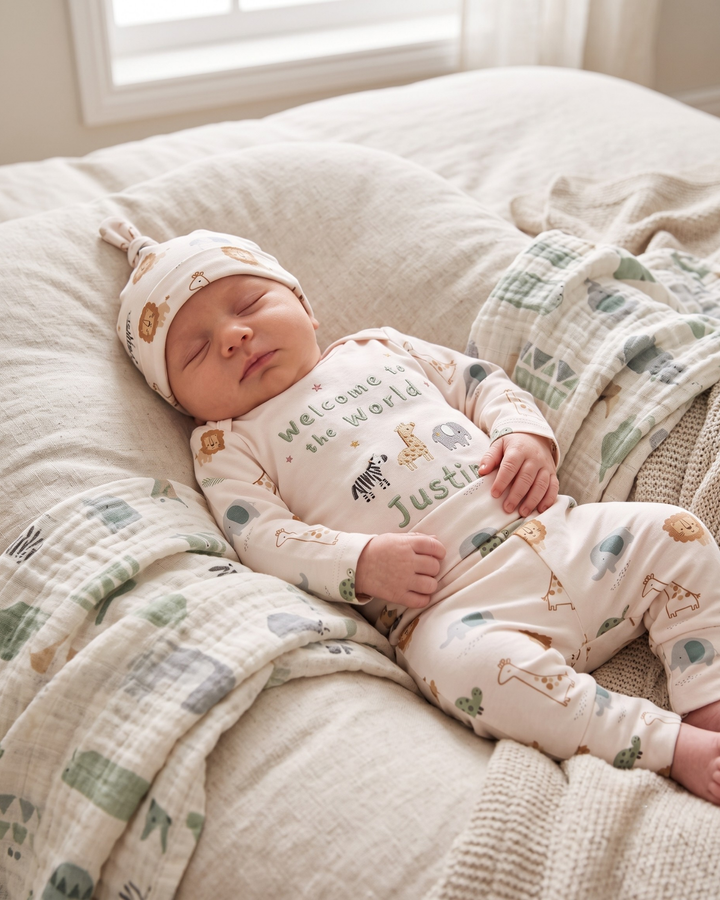 Little Safari Friends Bamboo Fold Over Legging
