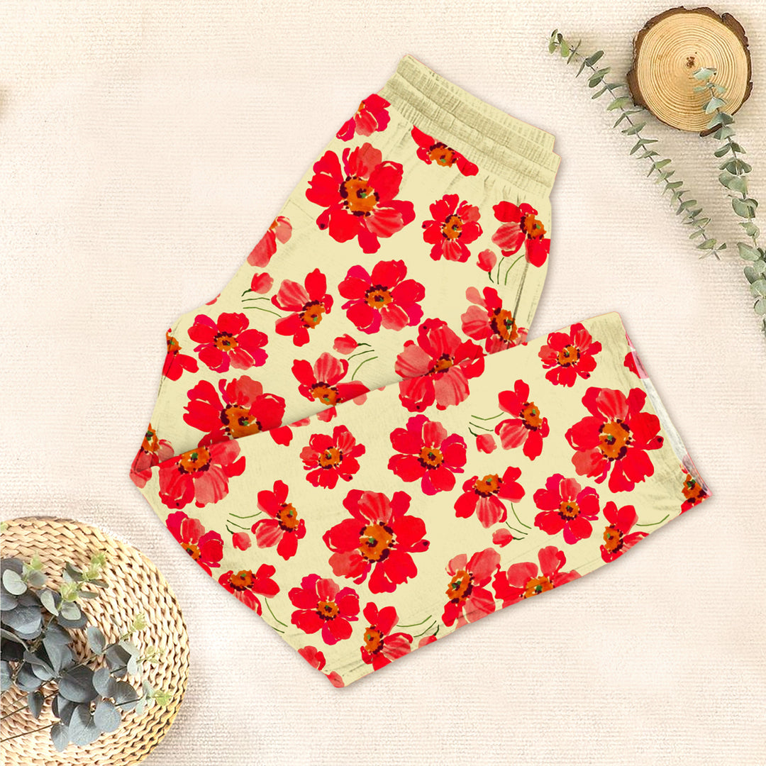 Bamboo Red Floral Outfit for Kids – Bright and Comfortable