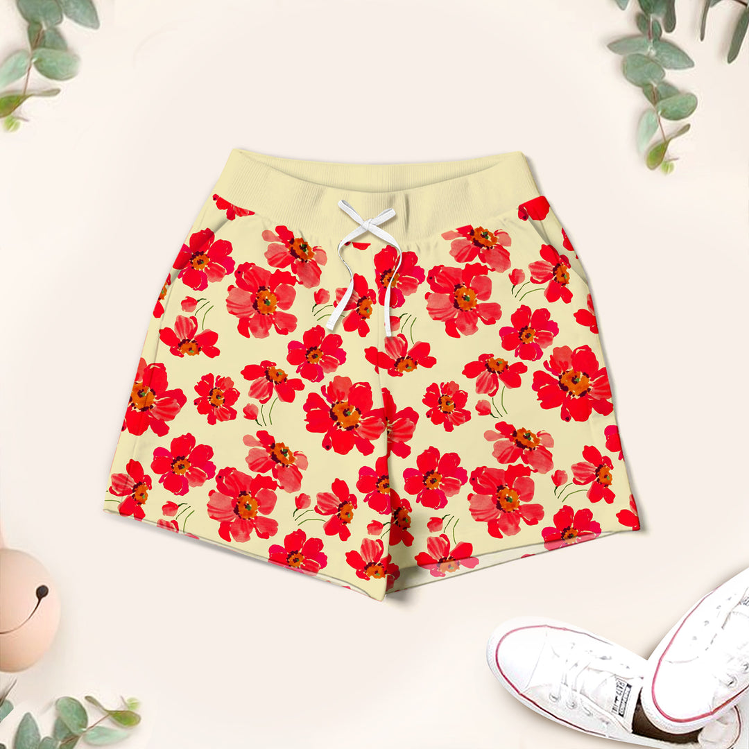 Bamboo Red Floral Outfit for Kids – Bright and Comfortable