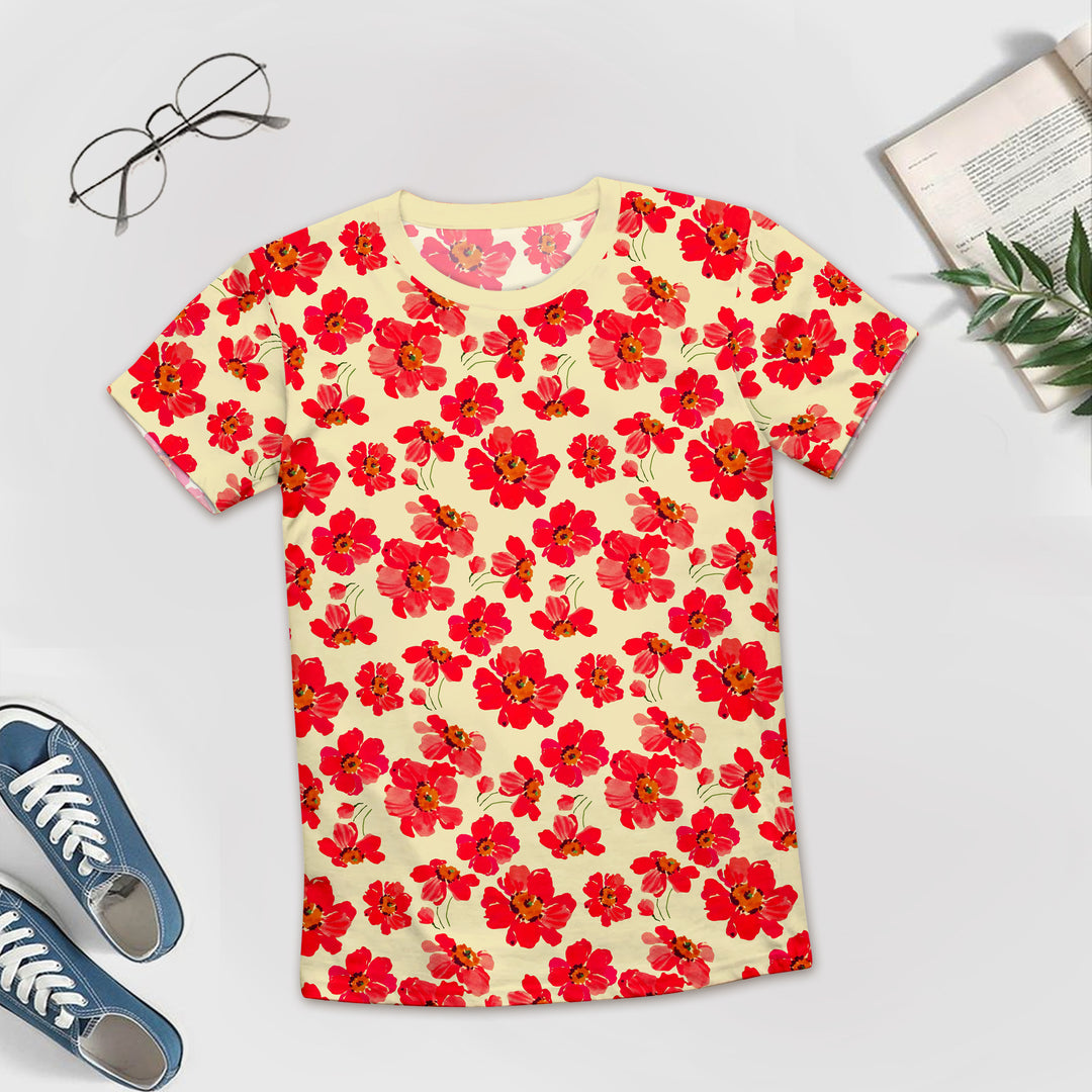 Bamboo Red Floral Outfit for Men – Bold and Stylish