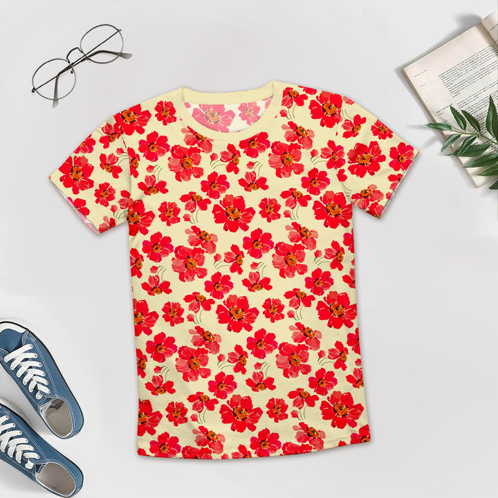 Bamboo Red Floral Outfit for Men – Bold and Stylish