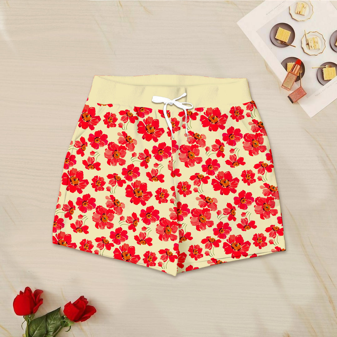 Bamboo Red Floral Outfit for Women – Elegant and Feminine