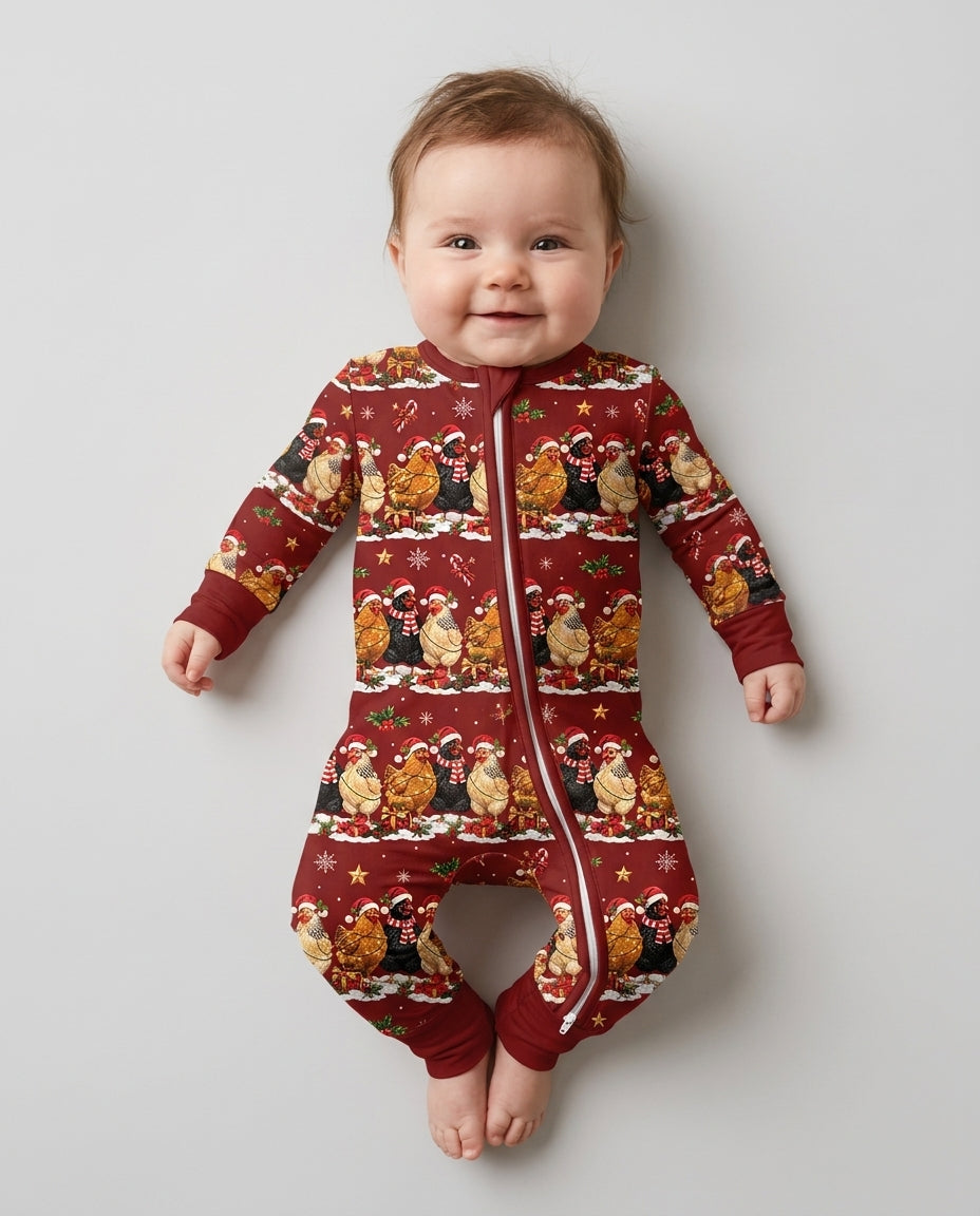 Farm Chicken Christmas Bamboo Convertible Zippy