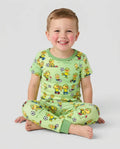 Brasil Soccer Fan Family Matching Bamboo Two Piece Short Sleeve Pajama Set