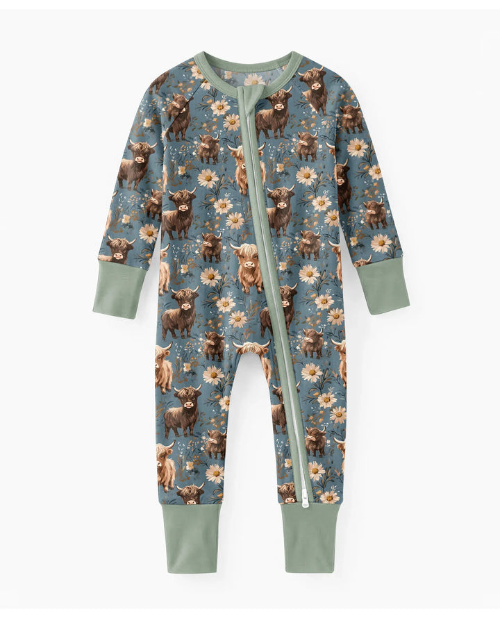 Majestic Highland Cows Family Matching Bamboo Convertible Zippy