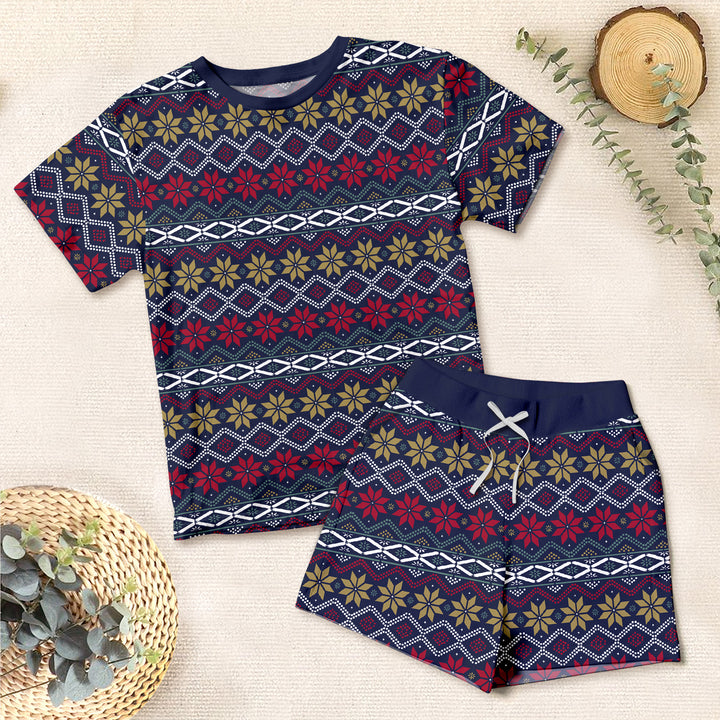 Bamboo Festive Geometric Outfit for Kids – Bright and Comfortable