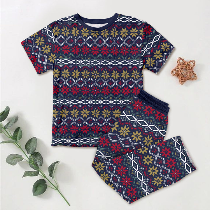 Bamboo Festive Geometric Outfit for Kids – Bright and Comfortable