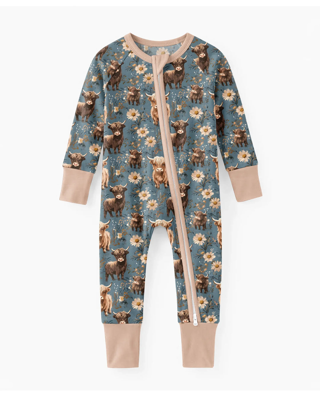 Majestic Highland Cows Family Matching Bamboo Convertible Zippy
