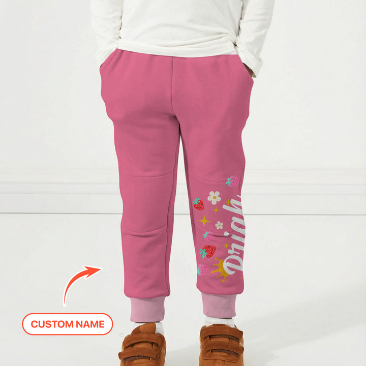 Custom Name Strawberry Girl Jogger