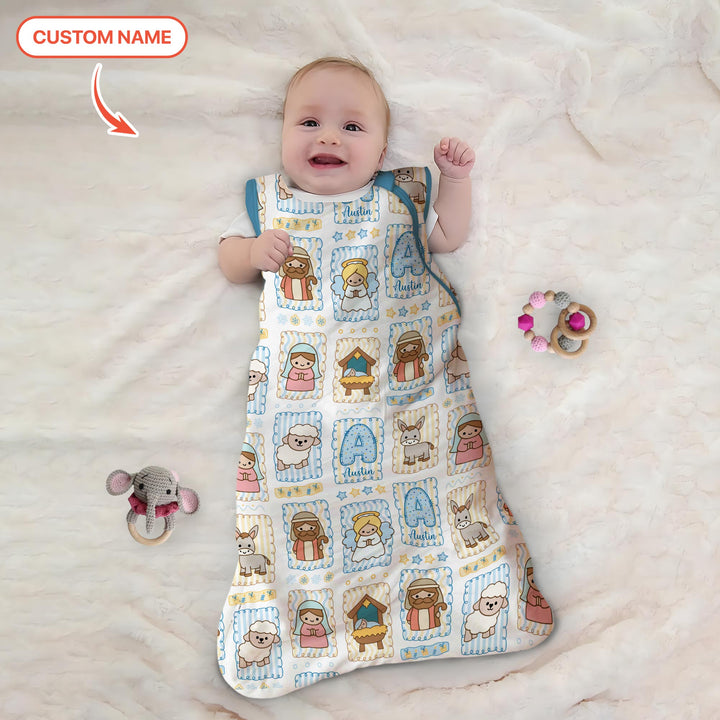 Custom Name Christmas Nativity Sleep Bag