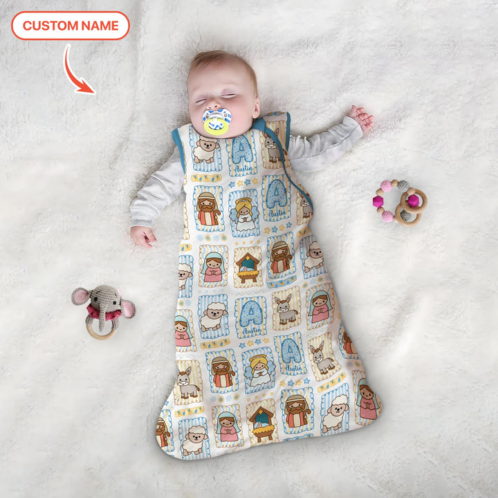 Custom Name Christmas Nativity Sleep Bag