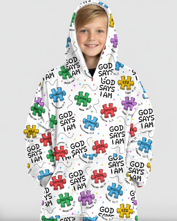 All Pieces Belong Wearable Blanket Hoodie