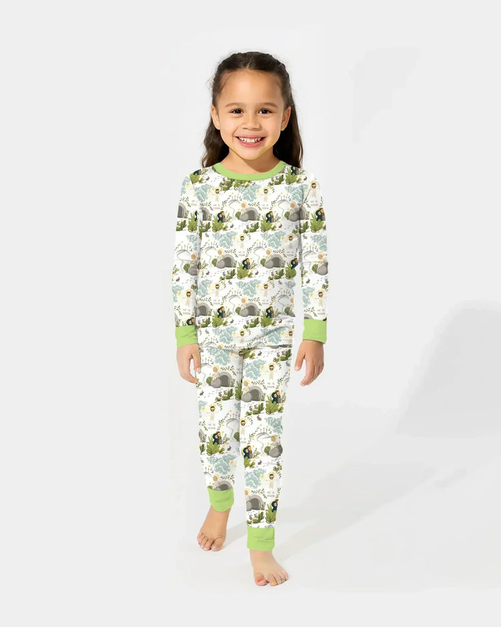 Matthew 28:1–8 He Is Risen Bamboo Two Piece Long Sleeve Pajama Set