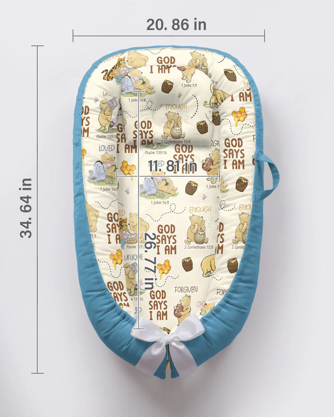 God Says I Am – Little Blessings Bamboo Baby Nest Bed