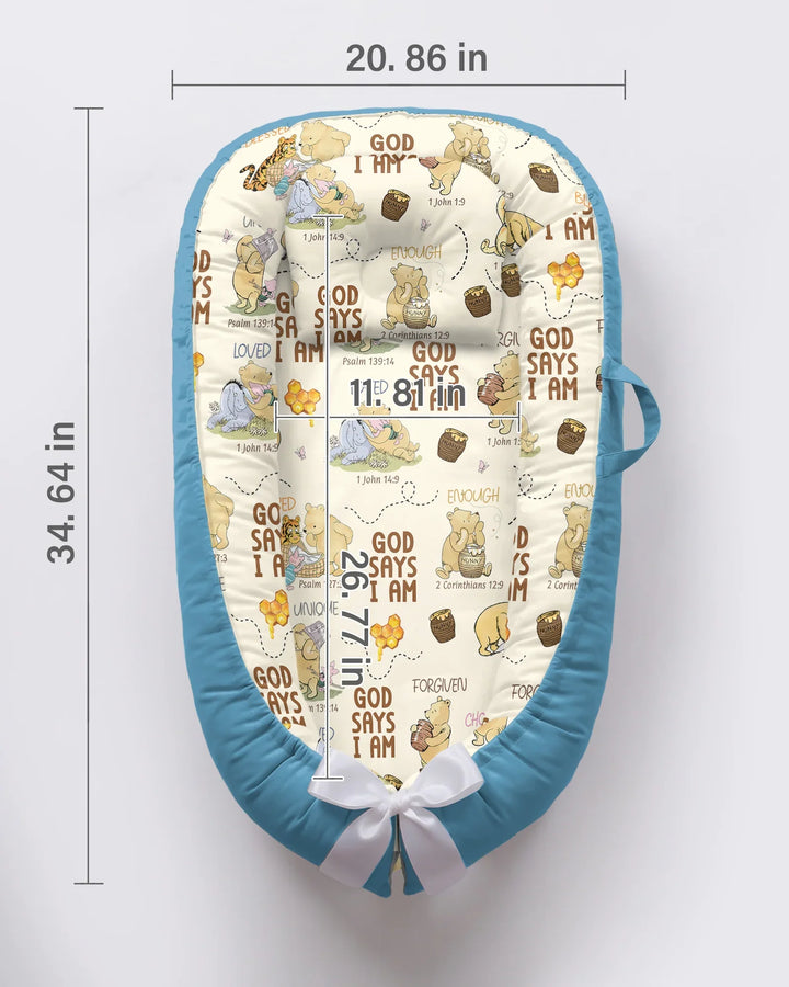 God Says I Am – Little Blessings Bamboo Baby Nest Bed