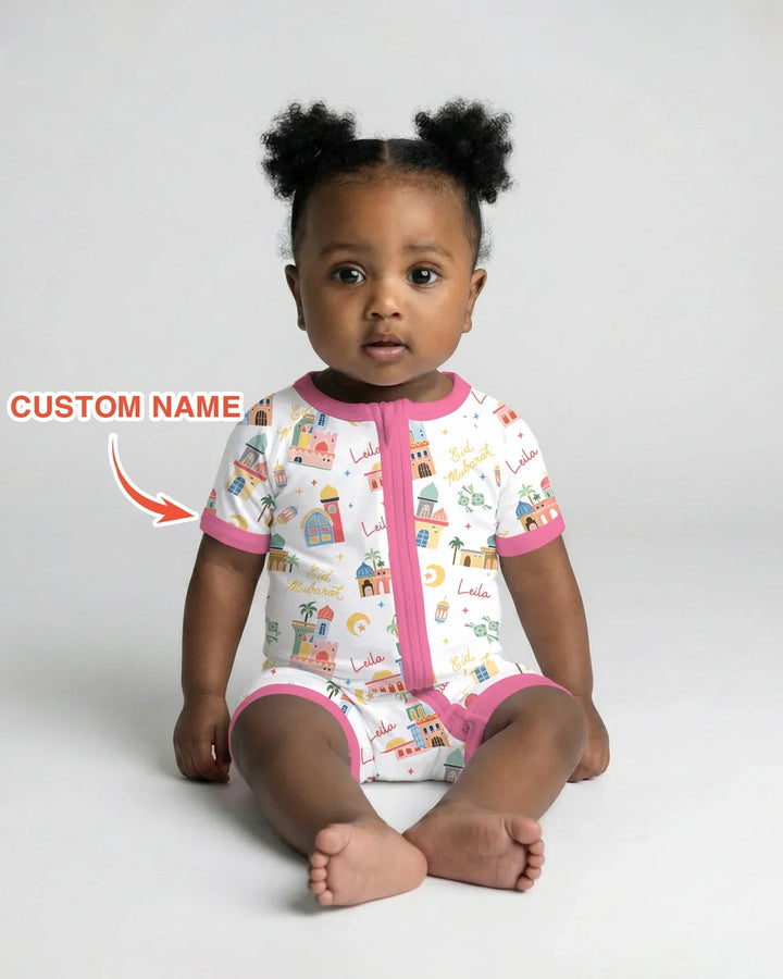 Eid Mubarak Custom Name Shorty Zippy