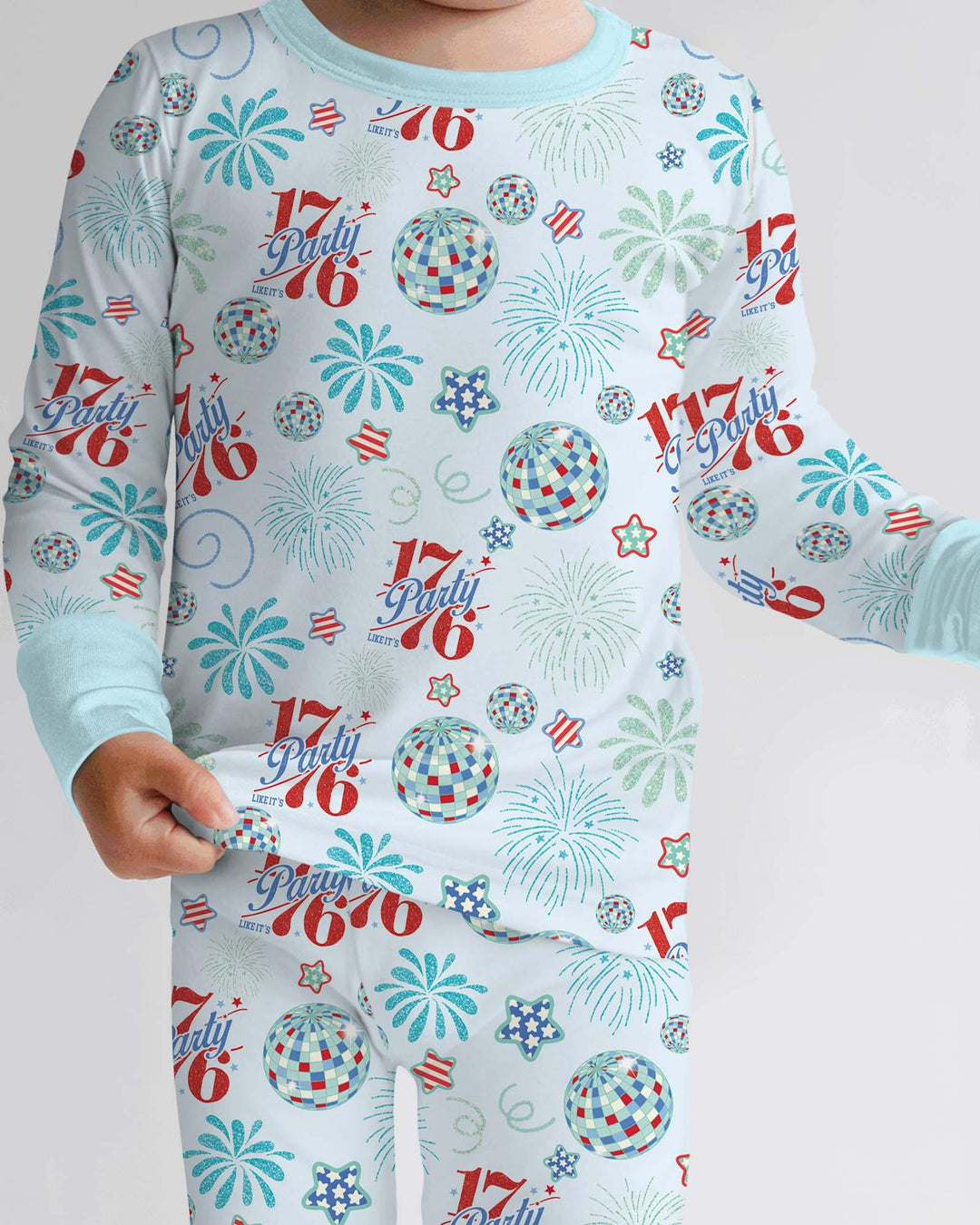 Land Of Free Family Matching Bamboo Two Piece Long Sleeve Pajama Set