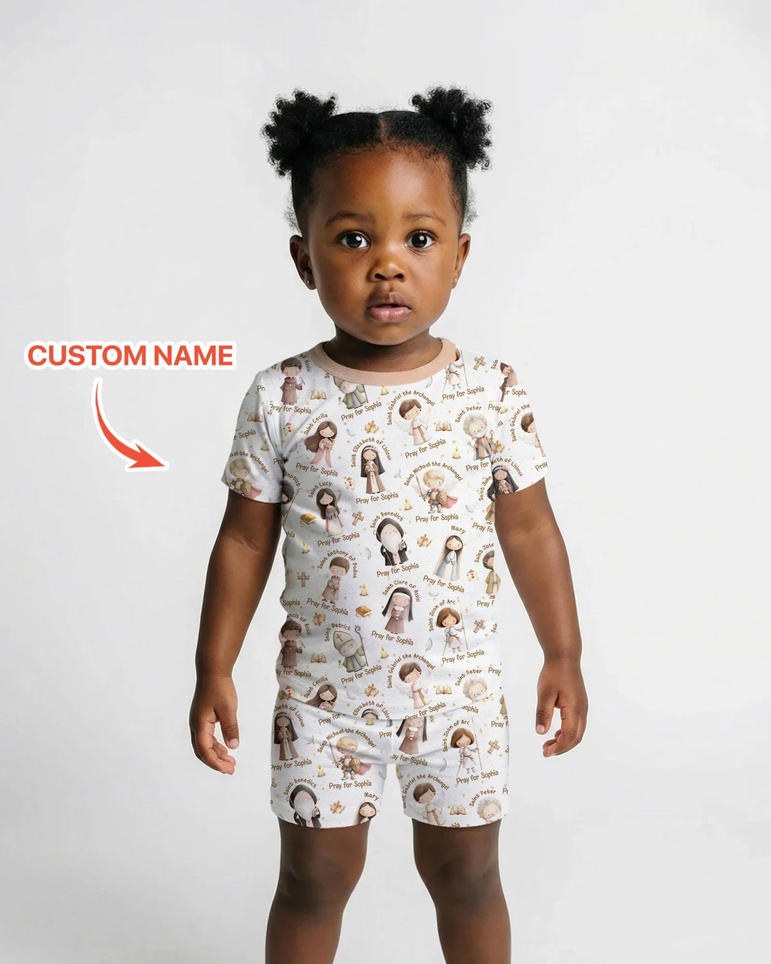 Pray For Me Custom Name Bamboo Two Piece Short Sleeve Shorts Pajama Set