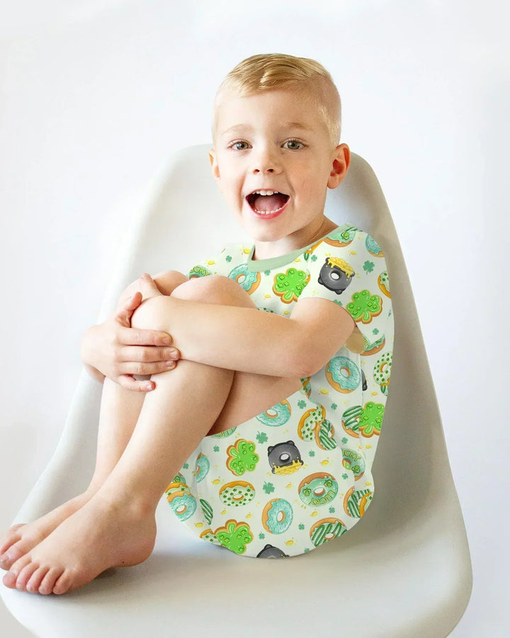 St. Patrick's Day Donut Two Piece Short Sleeve Shorts Pajama Set