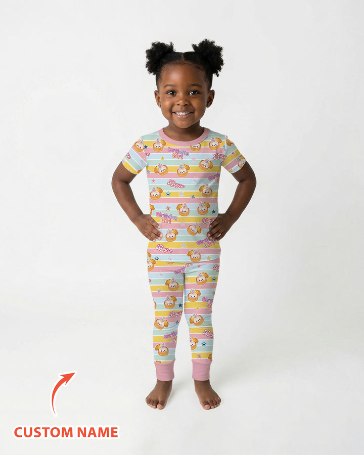 Zweiteiliges, kurzärmliges Pyjama-Set mit Marienkäfern
