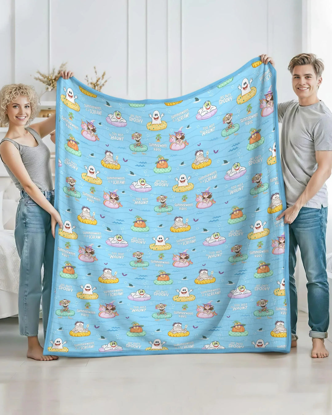 Summerween Cartoon Bamboo Blanket