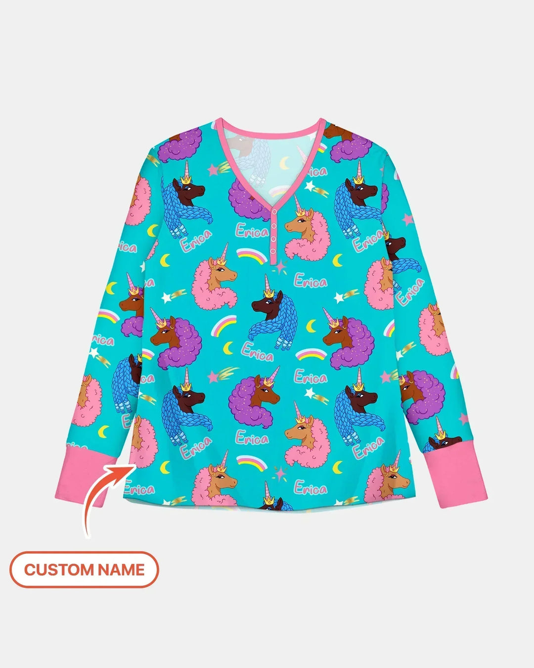 African Astro Unicorn Women Pajama Set