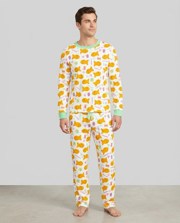 Cheesy Fishies Family Matching Bamboo Men's Pajama Set